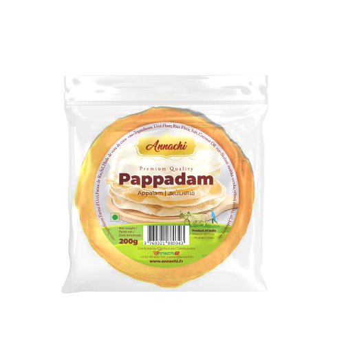 Annachi Madras Plain papadam (Appalam) 200g